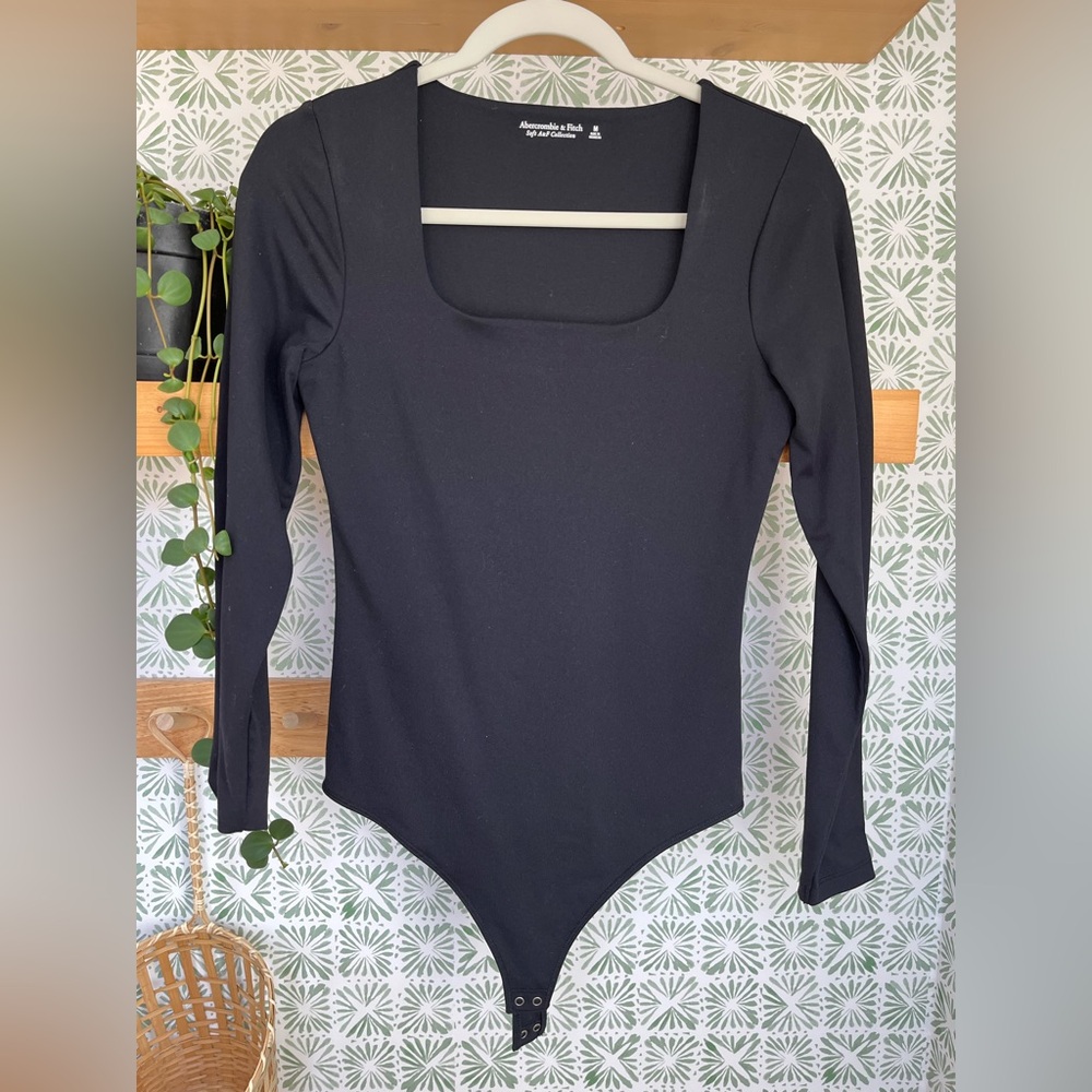 Abercrombie Black Long Sleeve Bodysuit